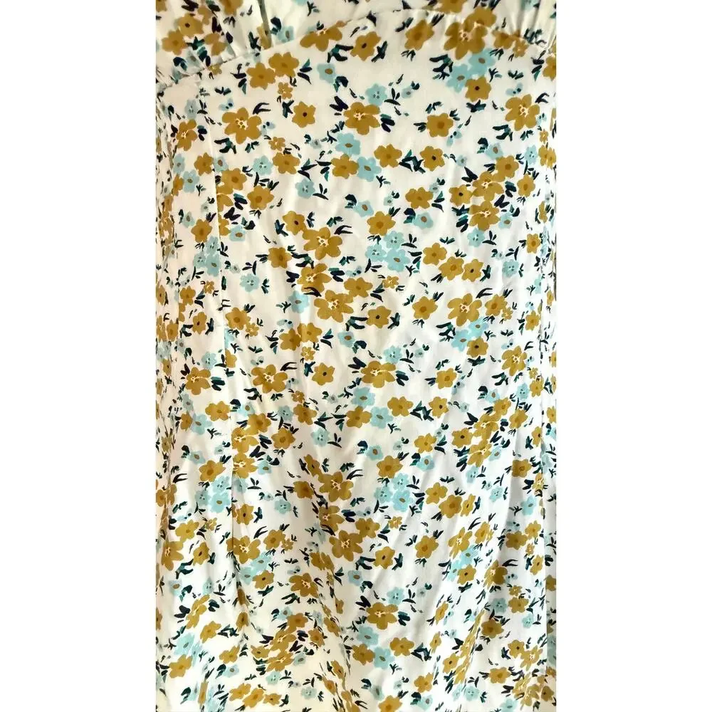 Free People Jules Ditzy Floral One Shoulder Mini Dress Size 8 USA Made NWT